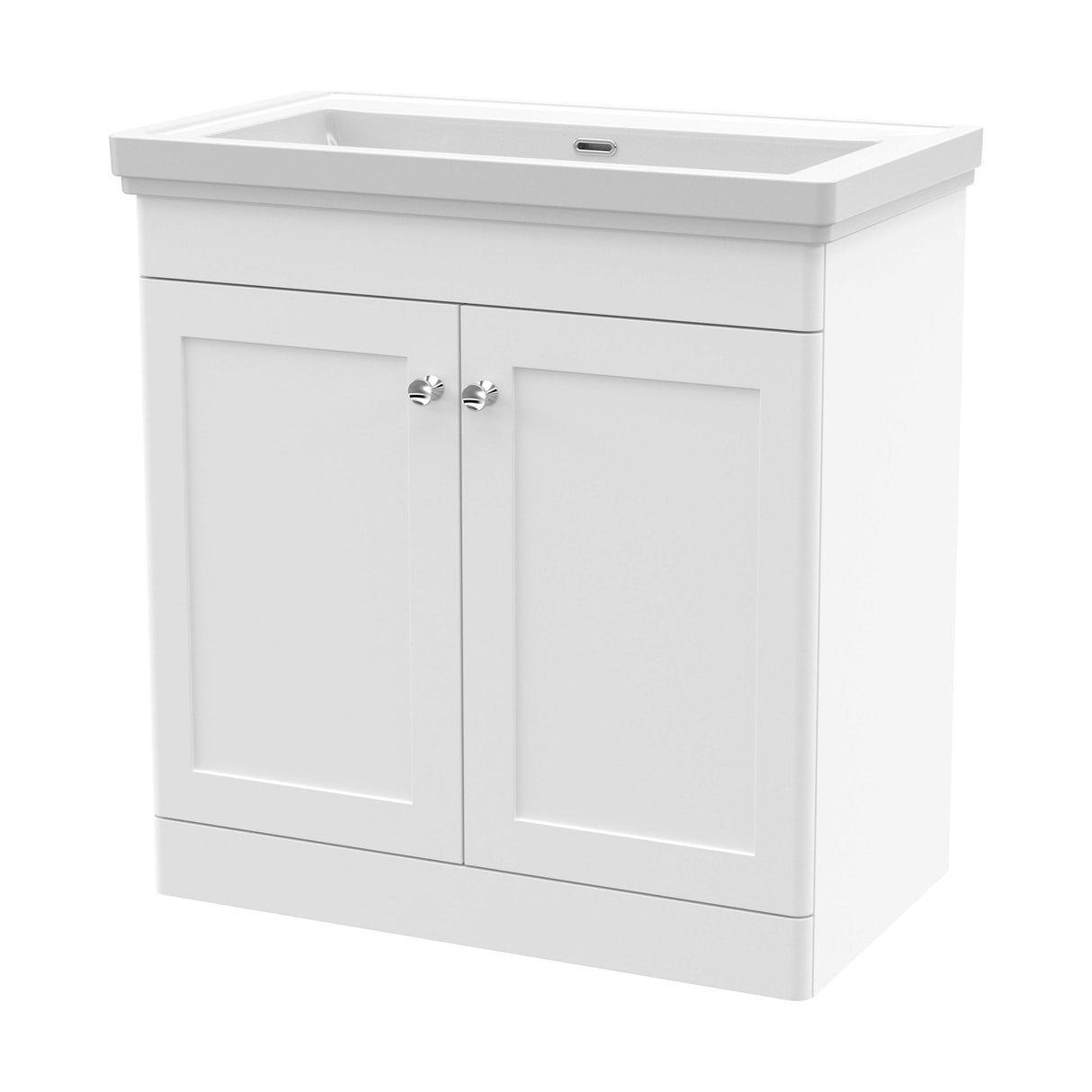 [BFCL126H] Swynnerton Traditional 2 Door Floor Standing Vanity Unit with 0 Tap Hole Traditional Fireclay Basin, Choice of Size and Colour - Cutout