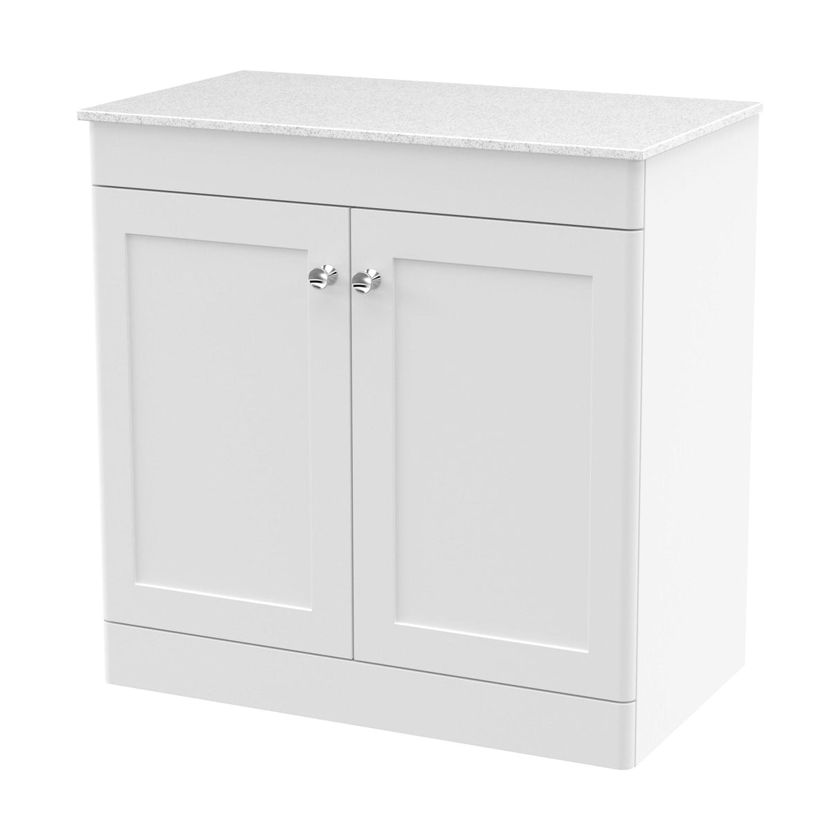 [BFCL126WMT] Swynnerton Traditional 2 Door Floor Standing Vanity Unit with White Marble Worktop, Choice of Size and Colour - Cutout