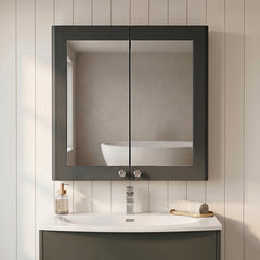 [BFCL1417] Swynnerton Traditional Wall Hung 2 Soft Close Door Mirror Cabinet, 600mm - Choice of Colour - Silo