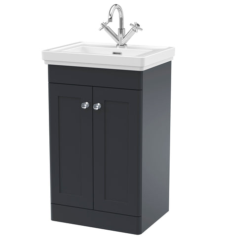 Swynnerton Traditional Floor Standing Vanity Basin Unit with 1 Tap Hole Ceramic Basin - Choice of Size and Finish