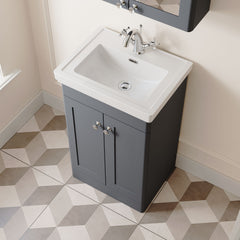 [BFCL1423A] Swynnerton Traditional Floor Standing Vanity Basin Unit with 1 Tap Hole Ceramic Basin - Choice of Size and Finish - Lifestyle 2