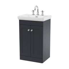 [BFCL1423B] Swynnerton Traditional 2 Door Floor Standing Vanity Basin Unit with 3 Tap Hole Traditional Fireclay Basin, Choice of Size and Colour - Cutout