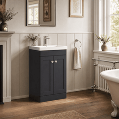 [BFCL1423E] Swynnerton Traditional 2 Door Floor Standing Vanity Unit with Thin Edge Basin, Choice of Size and Colour