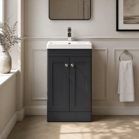 [BFCL1423E] Swynnerton Traditional 2 Door Floor Standing Vanity Unit with Thin Edge Basin, Choice of Size and Colour - Silo