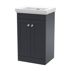 [BFCL1423H] Swynnerton Traditional 2 Door Floor Standing Vanity Unit with 0 Tap Hole Traditional Fireclay Basin, Choice of Size and Colour - Cutout