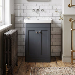 [BFCL1423H] Swynnerton Traditional 2 Door Floor Standing Vanity Unit with 0 Tap Hole Traditional Fireclay Basin, Choice of Size and Colour