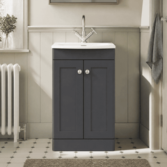 [BFCL1423J] Swynnerton Traditional 2 Door Floor Standing Vanity Unit with Curved Basin, 500mm, Choice of Colour