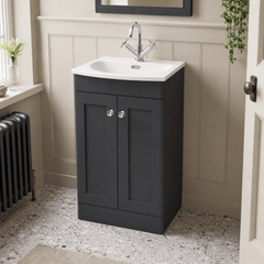 [BFCL1423J] Swynnerton Traditional 2 Door Floor Standing Vanity Unit with Curved Basin, 500mm, Choice of Colour