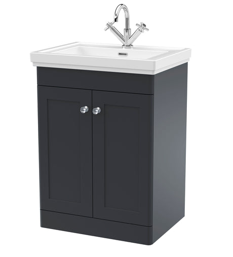 Swynnerton Traditional Floor Standing Vanity Basin Unit with 1 Tap Hole Ceramic Basin - Choice of Size and Finish