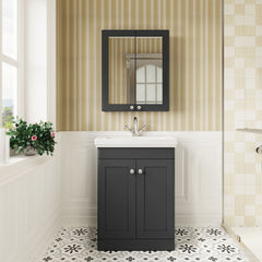 [BFCL1425A] Swynnerton Traditional Floor Standing Vanity Basin Unit with 1 Tap Hole Ceramic Basin - Choice of Size and Finish - Lifestyle 1