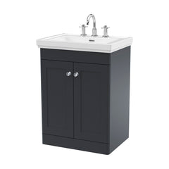 [BFCL1425B] Swynnerton Traditional 2 Door Floor Standing Vanity Basin Unit with 3 Tap Hole Traditional Fireclay Basin, Choice of Size and Colour - Cutout