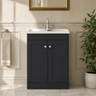[BFCL1425F] Swynnerton Traditional 2 Door Floor Standing Vanity Basin Unit with 1 Tap Hole Traditional Ceramic Basin, Choice of Size and Colour - Silo