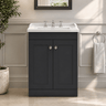 [BFCL1425G] Swynnerton Traditional 2 Door Floor Standing Vanity Basin Unit with 3 Tap Hole Traditional Ceramic Basin, Choice of Size and Colour - Silo