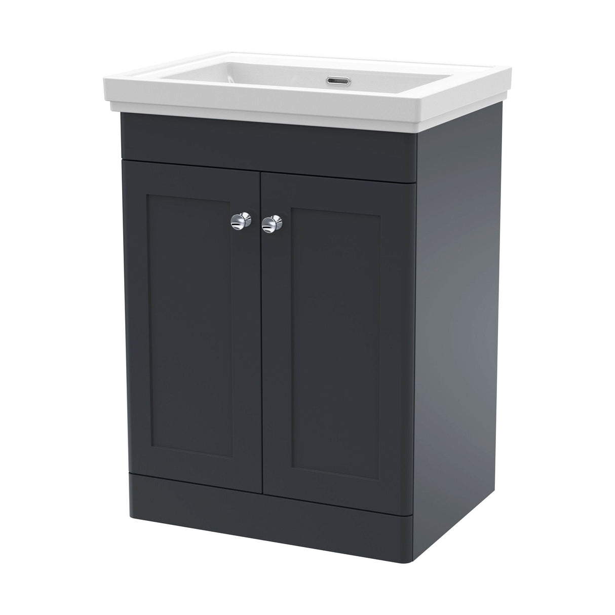 [BFCL1425H] Swynnerton Traditional 2 Door Floor Standing Vanity Unit with 0 Tap Hole Traditional Fireclay Basin, Choice of Size and Colour - Cutout