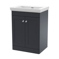 [BFCL1425H] Swynnerton Traditional 2 Door Floor Standing Vanity Unit with 0 Tap Hole Traditional Fireclay Basin, Choice of Size and Colour - Cutout