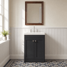 [BFCL1425M] Swynnerton Traditional 2 Door Floor Standing Vanity Basin Unit with 3 Tap Hole Modern Fireclay Basin, Choice of Size and Colour - Silo