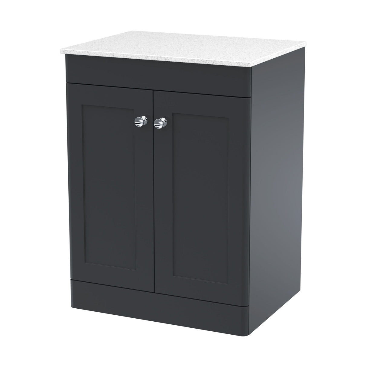 [BFCL1425WMT] Swynnerton Traditional 2 Door Floor Standing Vanity Unit with White Marble Worktop, Choice of Size and Colour - Cutout