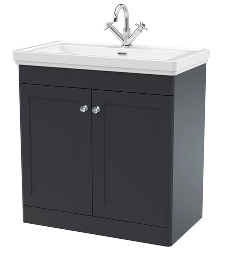 Swynnerton Traditional Floor Standing Vanity Basin Unit with 1 Tap Hole Ceramic Basin - Choice of Size and Finish