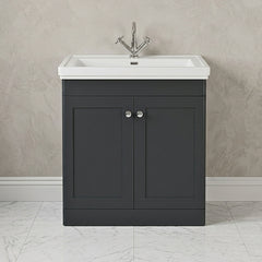 [BFCL1426A] Swynnerton Traditional Floor Standing Vanity Basin Unit with 1 Tap Hole Ceramic Basin - Choice of Size and Finish - Silo