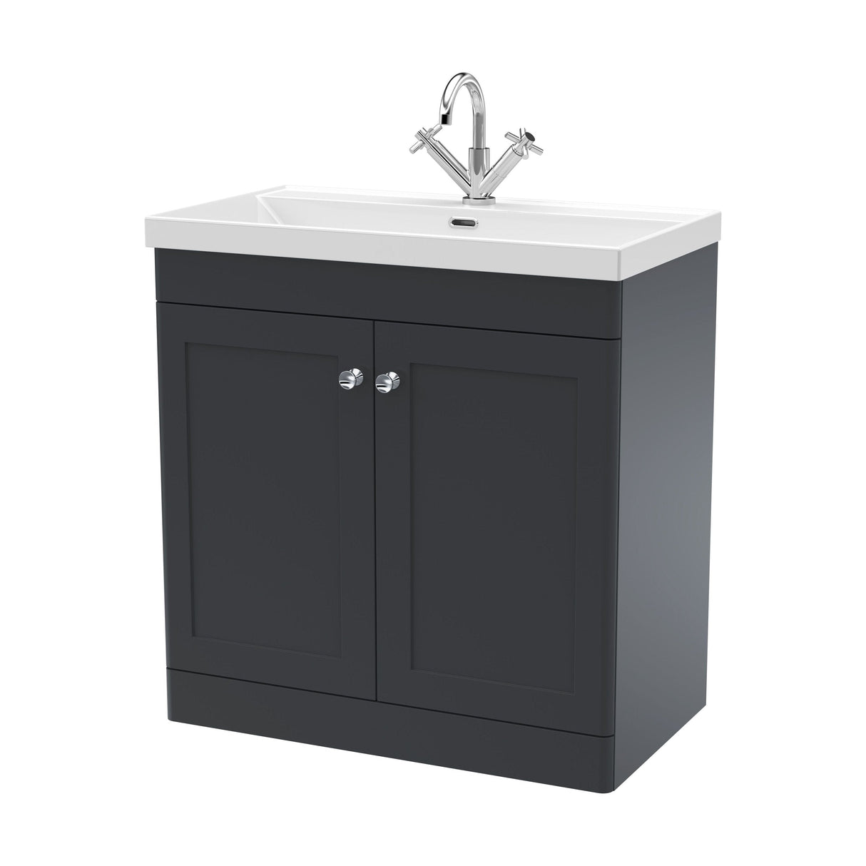 [BFCL1426E] Swynnerton Traditional 2 Door Floor Standing Vanity Unit with Thin Edge Basin, Choice of Size and Colour - Cutout