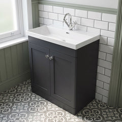 [BFCL1426E] Swynnerton Traditional 2 Door Floor Standing Vanity Unit with Thin Edge Basin, Choice of Size and Colour
