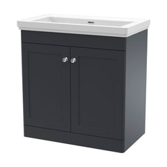 [BFCL1426H] Swynnerton Traditional 2 Door Floor Standing Vanity Unit with 0 Tap Hole Traditional Fireclay Basin, Choice of Size and Colour - Cutout