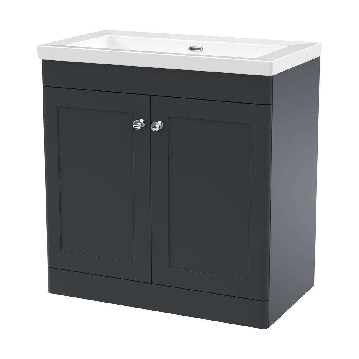 [BFCL1426K] Swynnerton Traditional 2 Door Floor Standing Vanity Basin Unit with 0 Tap Hole Modern Fireclay Basin, Choice of Size and Colour - Cutout