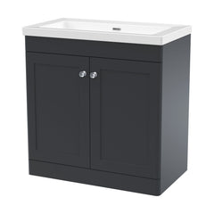 [BFCL1426K] Swynnerton Traditional 2 Door Floor Standing Vanity Basin Unit with 0 Tap Hole Modern Fireclay Basin, Choice of Size and Colour - Cutout