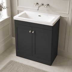 [BFCL1426K] Swynnerton Traditional 2 Door Floor Standing Vanity Basin Unit with 0 Tap Hole Modern Fireclay Basin, Choice of Size and Colour