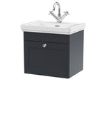 Swynnerton Traditional Wall Hung 1 Drawer Vanity Basin Unit with Fireclay Basin - Choice of Colour and Size