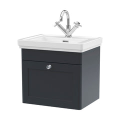 [BFCL1491A] Swynnerton Traditional Wall Hung 1 Drawer Vanity Basin Unit with Fireclay Basin - Choice of Colour and Size - Cutout