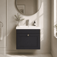 [BFCL1491D] Swynnerton Traditional 1 Drawer Wall Hung Vanity Unit with Mid-Edge Basin, 500mm, Choice of Colour - Silo