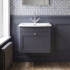 [BFCL1491J] Swynnerton Traditional 1 Drawer Wall Hung Vanity Unit with Curved Basin, Choice of Colour