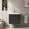 [BFCL1491J] Swynnerton Traditional 1 Drawer Wall Hung Vanity Unit with Curved Basin, Choice of Colour - Silo