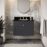 [BFCL1494BR3] Swynnerton Traditional 1 Drawer Wall Hung Vanity Unit with Marble Basin - Choice of Size and Colour - Silo