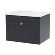 [BFCL1494WMT] Swynnerton Traditional 1 Drawer Wall Hung Vanity Unit with Marble Top, 600mm - Cutout