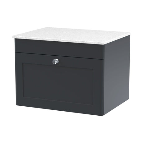 [BFCL1494WMT] Swynnerton Traditional 1 Drawer Wall Hung Vanity Unit with Marble Top, 600mm - Cutout