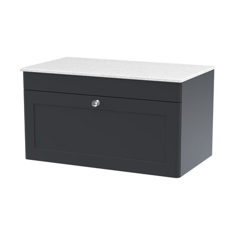 [BFCL1496WMT] Swynnerton Traditional 1 Drawer Wall Hung Vanity Unit with Marble Top, 800mm - Cutout