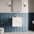 [BFCL191C] Swynnerton Traditional 1 Drawer Wall Hung Vanity Basin Unit with 1 Tap Hole Minimalist Ceramic Basin, Choice of Size and Colour - Silo