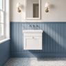 [BFCL191H] Swynnerton Traditional 1 Drawer Wall Hung Vanity Unit with 0 Tap Hole Traditional Fireclay Basin, Choice of Size and Colour - Silo