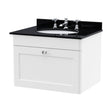 [BFCL194BR3] Swynnerton Traditional 1 Drawer Wall Hung Vanity Unit with Marble Basin, Satin White, 600mm - Cutout