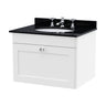 [BFCL194BR3] Swynnerton Traditional 1 Drawer Wall Hung Vanity Unit with Marble Basin - Choice of Size and Colour - Cutout