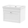 [BFCL194K] Swynnerton Traditional 1 Drawer Wall Hung Vanity Basin Unit with 0 Tap Hole Modern Fireclay Basin, Choice of Size and Colour - Cutout