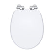[BFCL197] Balterley Traditional Bathroom Soft Close Wooden Toilet Seat, Gloss White, 371mm - Cutout