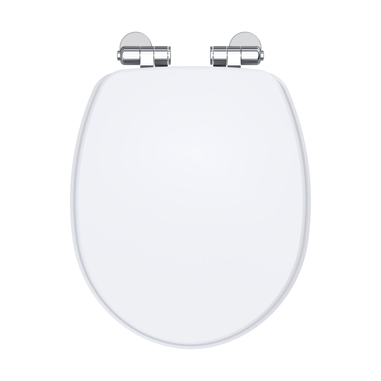 [BFCL197] Balterley Traditional Bathroom Soft Close Wooden Toilet Seat, Gloss White, 371mm - Cutout