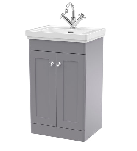 Swynnerton Traditional Floor Standing Vanity Basin Unit with 1 Tap Hole Ceramic Basin - Choice of Size and Finish