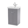 [BFCL223A] Swynnerton Traditional Floor Standing Vanity Basin Unit with 1 Tap Hole Ceramic Basin - Choice of Size and Finish - Cutout