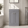 [BFCL223C] Swynnerton Traditional 2 Door Floor Standing Vanity Basin Unit with 1 Tap Hole Minimalist Ceramic Basin, Choice of Size and Colour - Silo