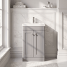 [BFCL223E] Swynnerton Traditional 2 Door Floor Standing Vanity Unit with Thin Edge Basin, Choice of Size and Colour - Silo