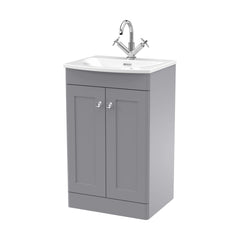 [BFCL223J] Swynnerton Traditional 2 Door Floor Standing Vanity Unit with Curved Basin, 500mm, Choice of Colour - Cutout